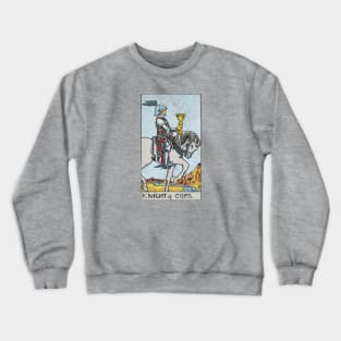 Knight of cups tarot card (distressed) Crewneck Sweatshirt